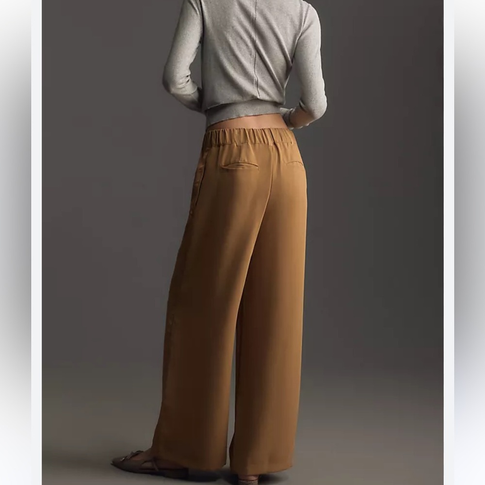 Anthropologie Wide-Leg Olive/Brown Pants - Picture 2 of 8
